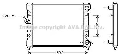 Ava Quality Cooling ST 2024 - Радиатор, охлаждение двигателя autospares.lv