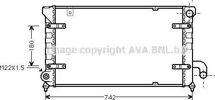 Ava Quality Cooling ST 2028 - Радиатор, охлаждение двигателя autospares.lv