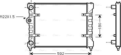 Ava Quality Cooling ST 2023 - Радиатор, охлаждение двигателя autospares.lv