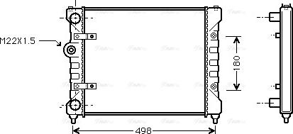 Ava Quality Cooling ST 2022 - Радиатор, охлаждение двигателя autospares.lv