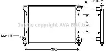 Ava Quality Cooling ST 2027 - Радиатор, охлаждение двигателя autospares.lv