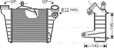 Ava Quality Cooling STA4036 - Интеркулер, теплообменник турбины autospares.lv