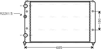 Ava Quality Cooling STA2031 - Радиатор, охлаждение двигателя autospares.lv