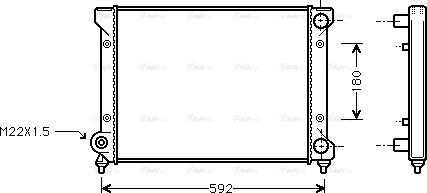 Ava Quality Cooling STA2033 - Радиатор, охлаждение двигателя autospares.lv