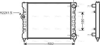 Ava Quality Cooling STA2024 - Радиатор, охлаждение двигателя autospares.lv