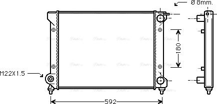 Ava Quality Cooling STA2027 - Радиатор, охлаждение двигателя autospares.lv