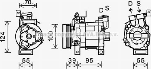 Ava Quality Cooling SUAK085 - Компрессор кондиционера autospares.lv