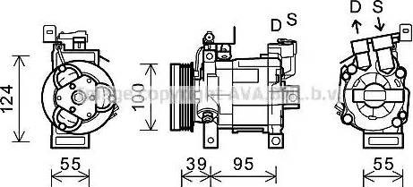 Ava Quality Cooling SUK085 - Компрессор кондиционера autospares.lv