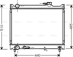 Ava Quality Cooling SZ 2047 - Радиатор, охлаждение двигателя autospares.lv