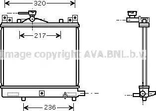 Ava Quality Cooling SZ 2057 - Радиатор, охлаждение двигателя autospares.lv