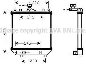 Ava Quality Cooling SZ 2064 - Радиатор, охлаждение двигателя autospares.lv