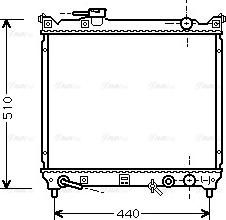 Ava Quality Cooling SZ 2072 - Радиатор, охлаждение двигателя autospares.lv