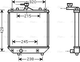 Ava Quality Cooling SZA2064 - Радиатор, охлаждение двигателя autospares.lv