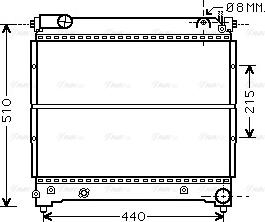 Ava Quality Cooling SZA2074 - Радиатор, охлаждение двигателя autospares.lv