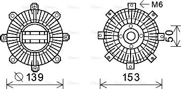 Ava Quality Cooling SZ C124 - Сцепление, вентилятор радиатора autospares.lv