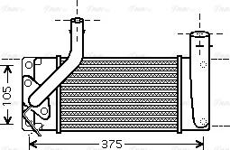 Ava Quality Cooling TO 4566 - Интеркулер, теплообменник турбины autospares.lv