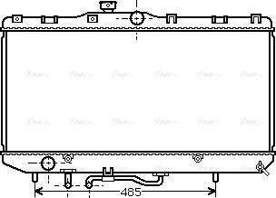 Ava Quality Cooling TO 2146 - Радиатор, охлаждение двигателя autospares.lv