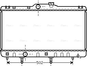 Ava Quality Cooling TO 2148 - Радиатор, охлаждение двигателя autospares.lv