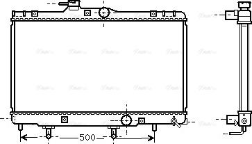 Ava Quality Cooling TO 2156 - Радиатор, охлаждение двигателя autospares.lv