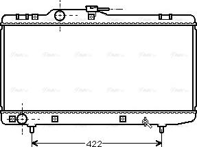 Ava Quality Cooling TO 2150 - Радиатор, охлаждение двигателя autospares.lv