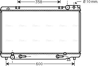 Ava Quality Cooling TO 2160 - Радиатор, охлаждение двигателя autospares.lv