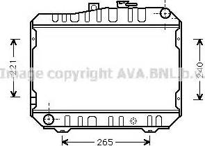 Ava Quality Cooling TO 2104 - Радиатор, охлаждение двигателя autospares.lv