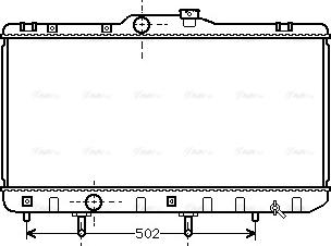 Ava Quality Cooling TO 2189 - Радиатор, охлаждение двигателя autospares.lv