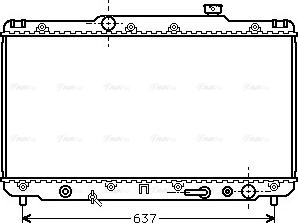 Ava Quality Cooling TO 2186 - Радиатор, охлаждение двигателя autospares.lv