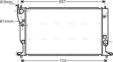 Ava Quality Cooling TO 2399 - Радиатор, охлаждение двигателя autospares.lv