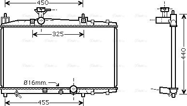 Ava Quality Cooling TO 2317 - Радиатор, охлаждение двигателя autospares.lv