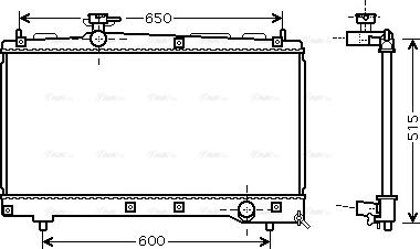 Ava Quality Cooling TO 2331 - Радиатор, охлаждение двигателя autospares.lv