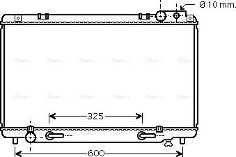 Ava Quality Cooling TO 2338 - Радиатор, охлаждение двигателя autospares.lv