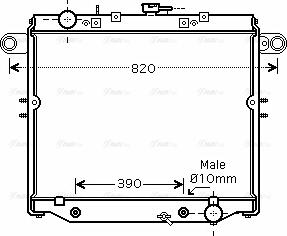 Ava Quality Cooling TO 2329 - Радиатор, охлаждение двигателя autospares.lv