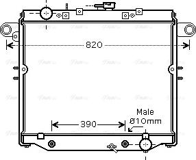 Ava Quality Cooling TO 2378 - Радиатор, охлаждение двигателя autospares.lv