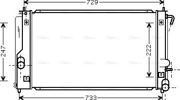 Ava Quality Cooling TO 2296 - Радиатор, охлаждение двигателя autospares.lv