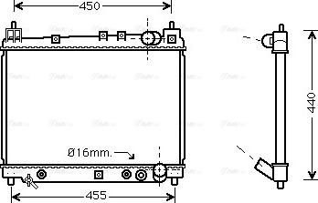 Ava Quality Cooling TO 2259 - Радиатор, охлаждение двигателя autospares.lv