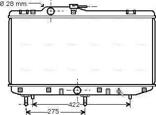 Ava Quality Cooling TO 2208 - Радиатор, охлаждение двигателя autospares.lv