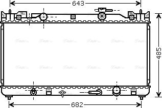 Ava Quality Cooling TO 2282 - Радиатор, охлаждение двигателя autospares.lv