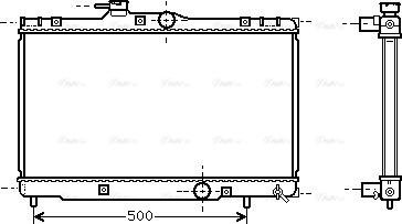 Ava Quality Cooling TO 2273 - Радиатор, охлаждение двигателя autospares.lv