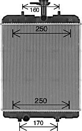 Ava Quality Cooling TO2764 - Радиатор, охлаждение двигателя autospares.lv