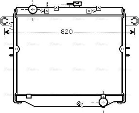 Ava Quality Cooling TOA2379 - Радиатор, охлаждение двигателя autospares.lv