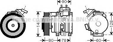 Ava Quality Cooling TOAK448 - Компрессор кондиционера autospares.lv