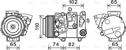 Ava Quality Cooling TOAK682 - Компрессор кондиционера autospares.lv