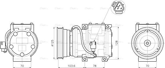 Ava Quality Cooling TOAK798 - Компрессор кондиционера autospares.lv