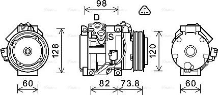 Ava Quality Cooling TOAK726 - Компрессор кондиционера autospares.lv