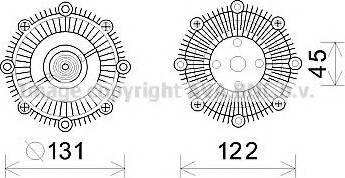 Ava Quality Cooling TO C591 - Сцепление, вентилятор радиатора autospares.lv