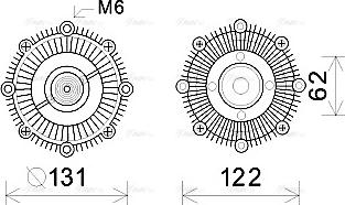 Ava Quality Cooling TO C589 - Сцепление, вентилятор радиатора autospares.lv