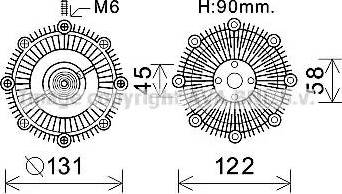 Ava Quality Cooling TO C588 - Сцепление, вентилятор радиатора autospares.lv