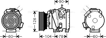 Ava Quality Cooling TO K449 - Компрессор кондиционера autospares.lv