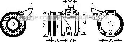 Ava Quality Cooling TO K467 - Компрессор кондиционера autospares.lv